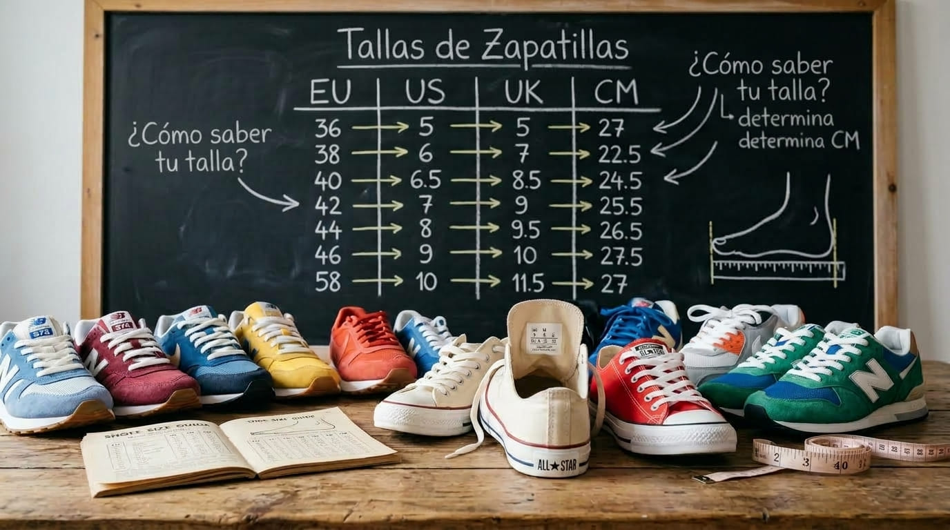 Tallas de zapatillas: ¿cómo entender EU, US, UK y CM?